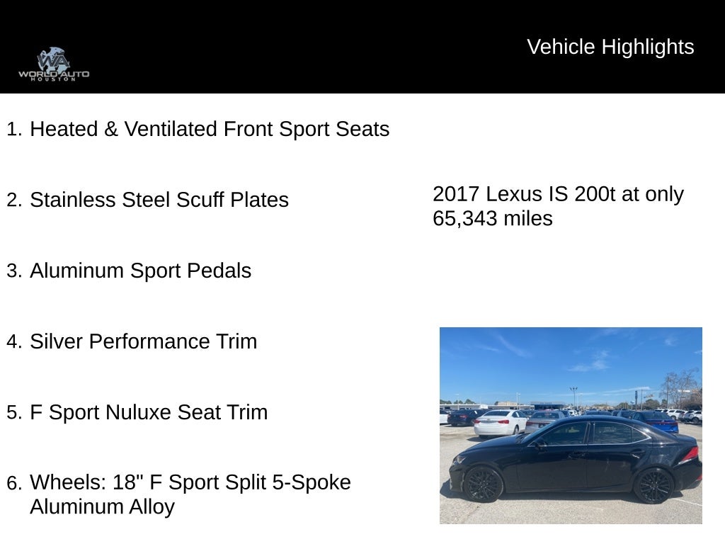 2017 Lexus IS 200t